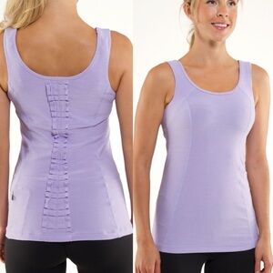 lululemon athletica Lavender Ruffle-Back Tank Top
